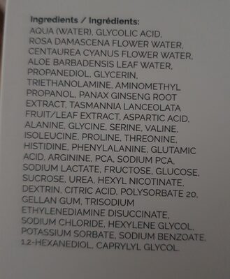 Glycolic Acid Toning Solution - Ingredients