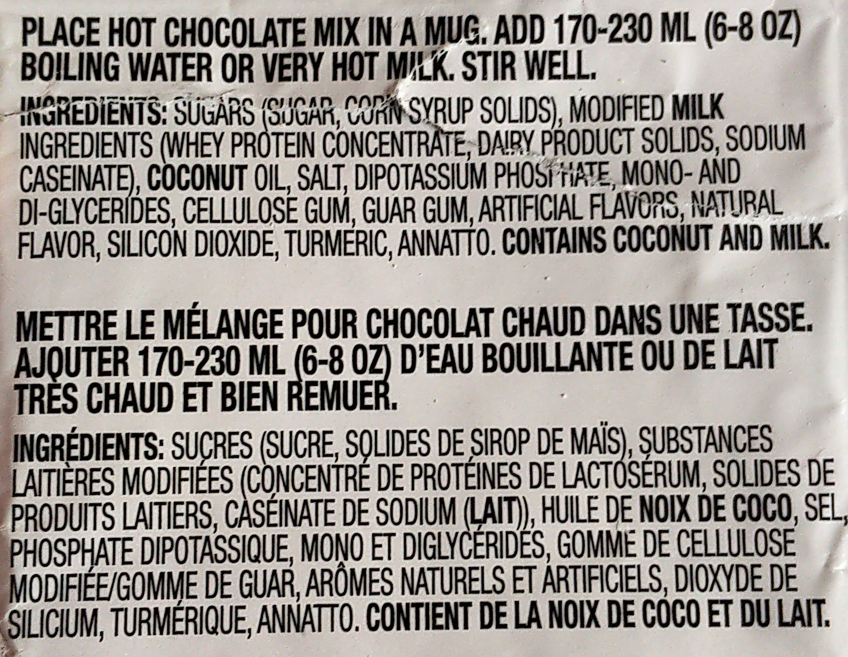 White Candy Cane Hot Chocolate Mix - Ingrédients - en