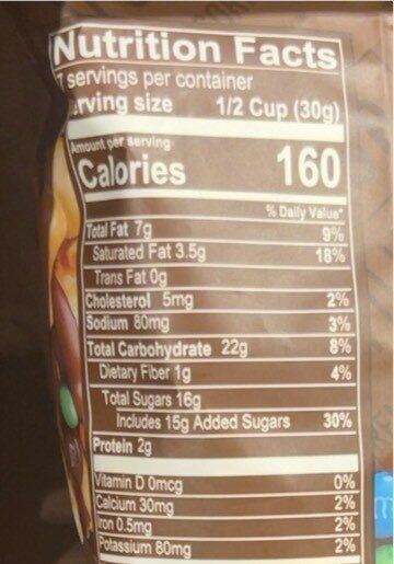 Moose munch - Nutrition facts
