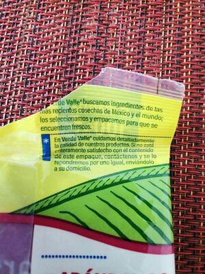 Arándano Deshidratado Verde Valle - Instrucciones de reciclaje y/o información de embalaje