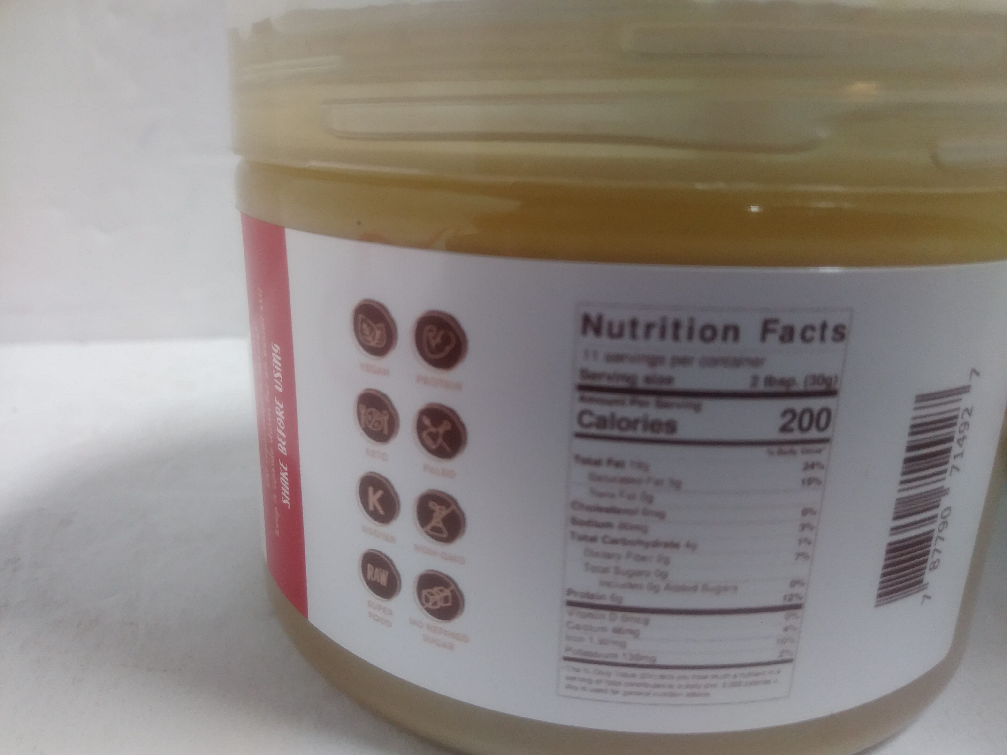 Dark Roast Tahini Paste - Nutrition facts