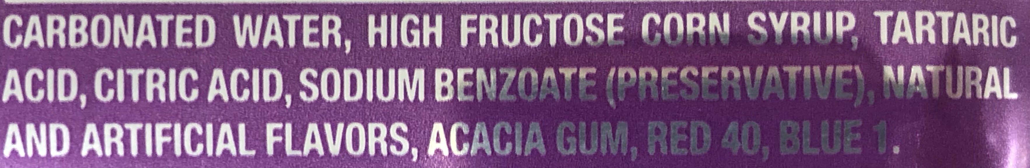 Grape Soda - Ingredients