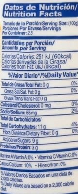 Yogurt sabor Piña - Nutrition facts - fr
