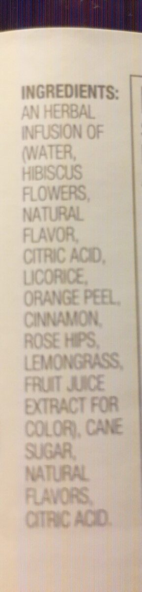 Iced passion - Ingredients