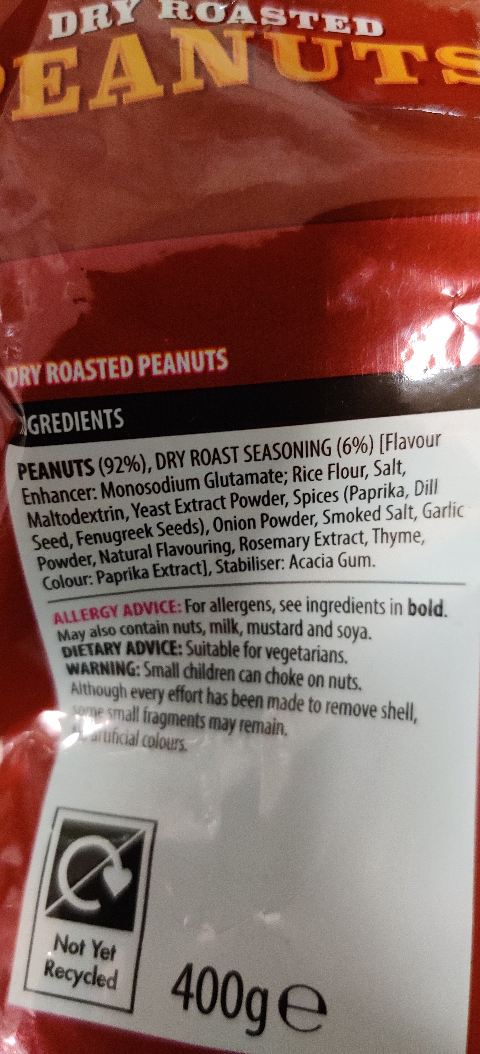 dry roasted nuts - Ingredients