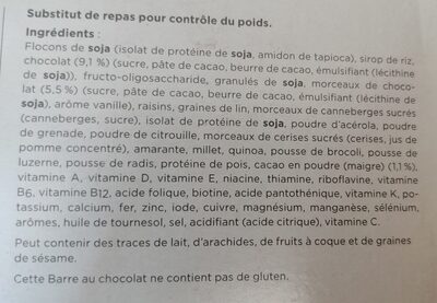Complete by Juice Plus chocolate bar - Ingredients - fr