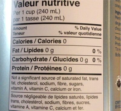 Organic cold 911 - Nutrition facts