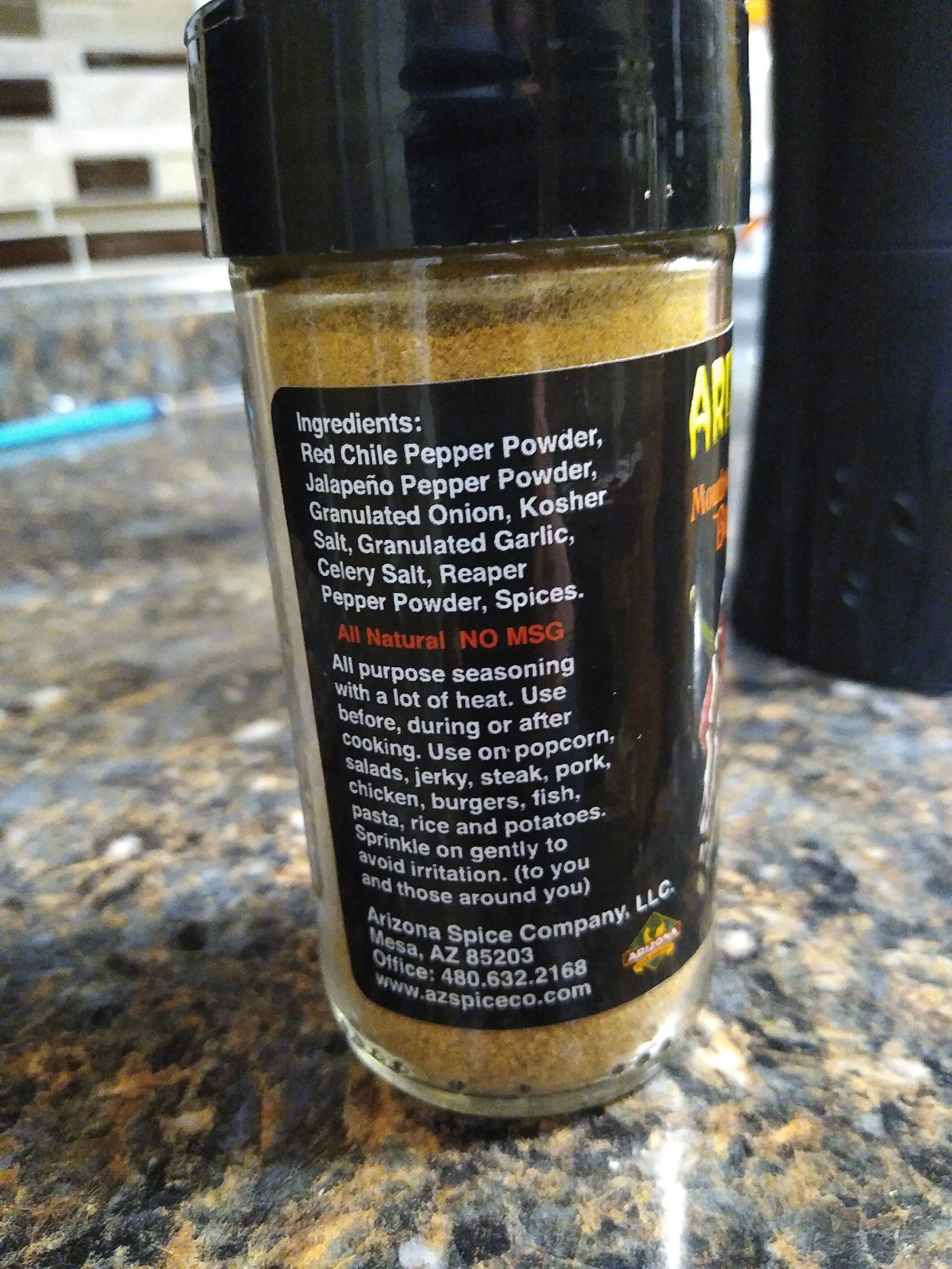 Arizona reapper seasoning - Ingrediënten - en