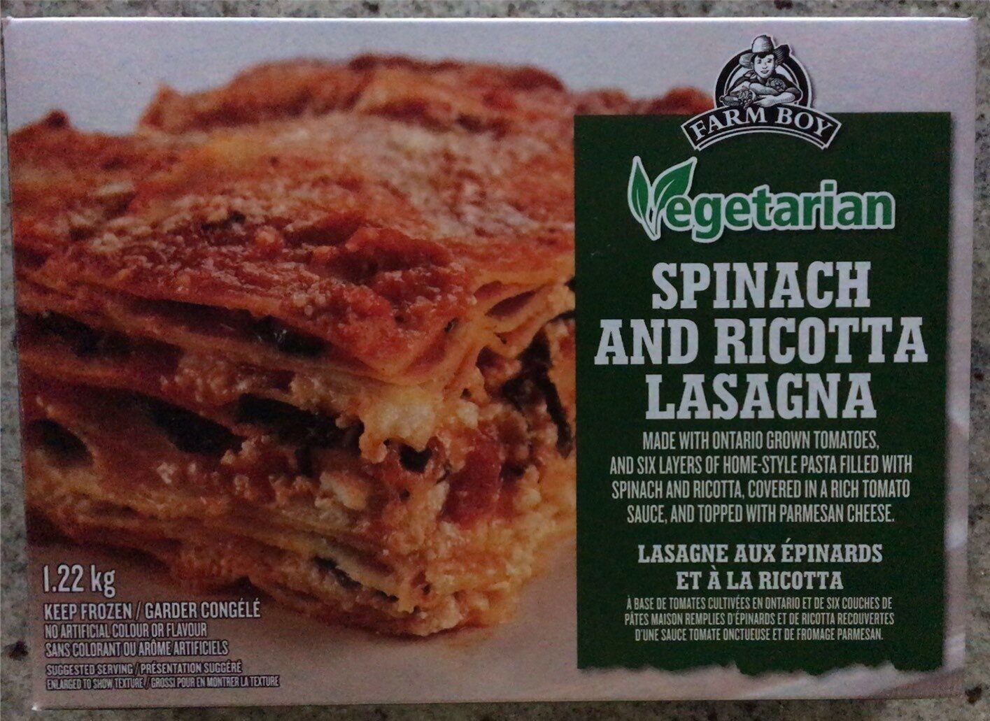 Spinach and Ricotta Lasagna - Product - fr