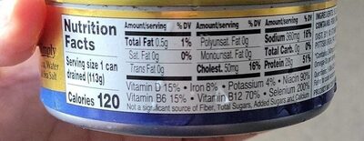 Tuna in water - Nutrition facts
