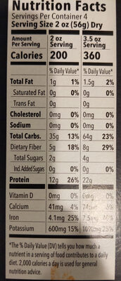 Zucchini Penne Pasta - Nutrition facts