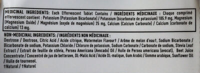 Nuun Hydration Watermelon Flavour Electrolyte - Ingredients