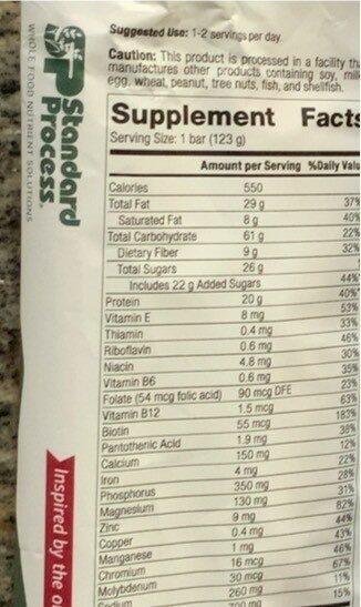 Possible Bar - Nutrition facts