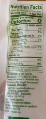 Sweet Complete - Nutrition facts