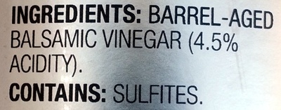 Balsamic Vinegar - Ingredients
