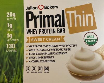 Calories in Primal Thin Whey Protein Bar