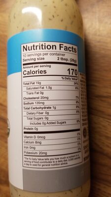 Classic Ranch Dressing & Dip - Nutrition facts