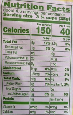 Angies boomchickapop sea salt popcorn - Nutrition facts