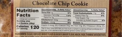 Chocolate Chip Cookie - Näringsfakta - en