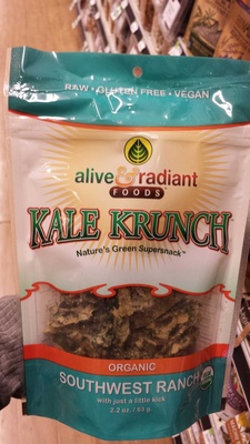 Calories in Alive And Radiant, Alive & Radiant Ranch Kale Chips