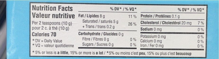 Before non sale - Nutrition facts - fr