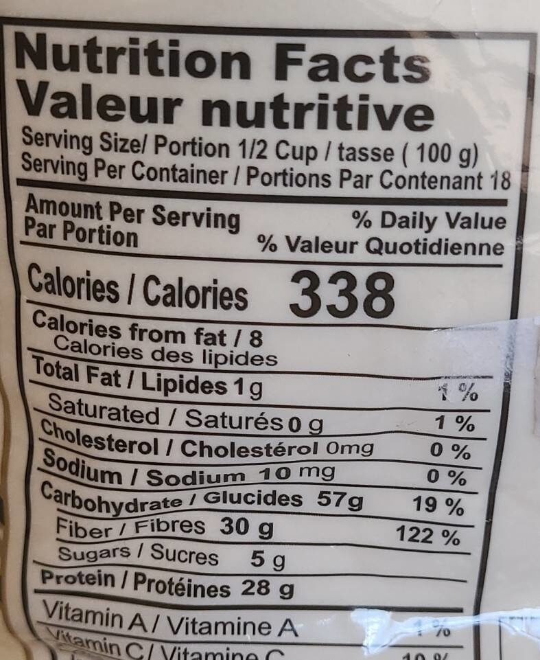 Besan chickpea flour - Nutrition facts