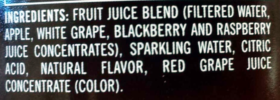 Izze sparkling juice blackberry bottles - Ingredientes - en
