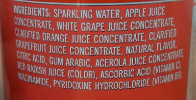 Sparkling grapefruit flavored juice beverage blend from concentrate, grapefruit - Ingredientes - en