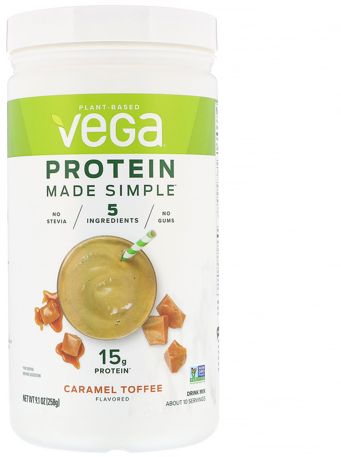 Caramel toffee flavored plant-based protein drink mix - Product