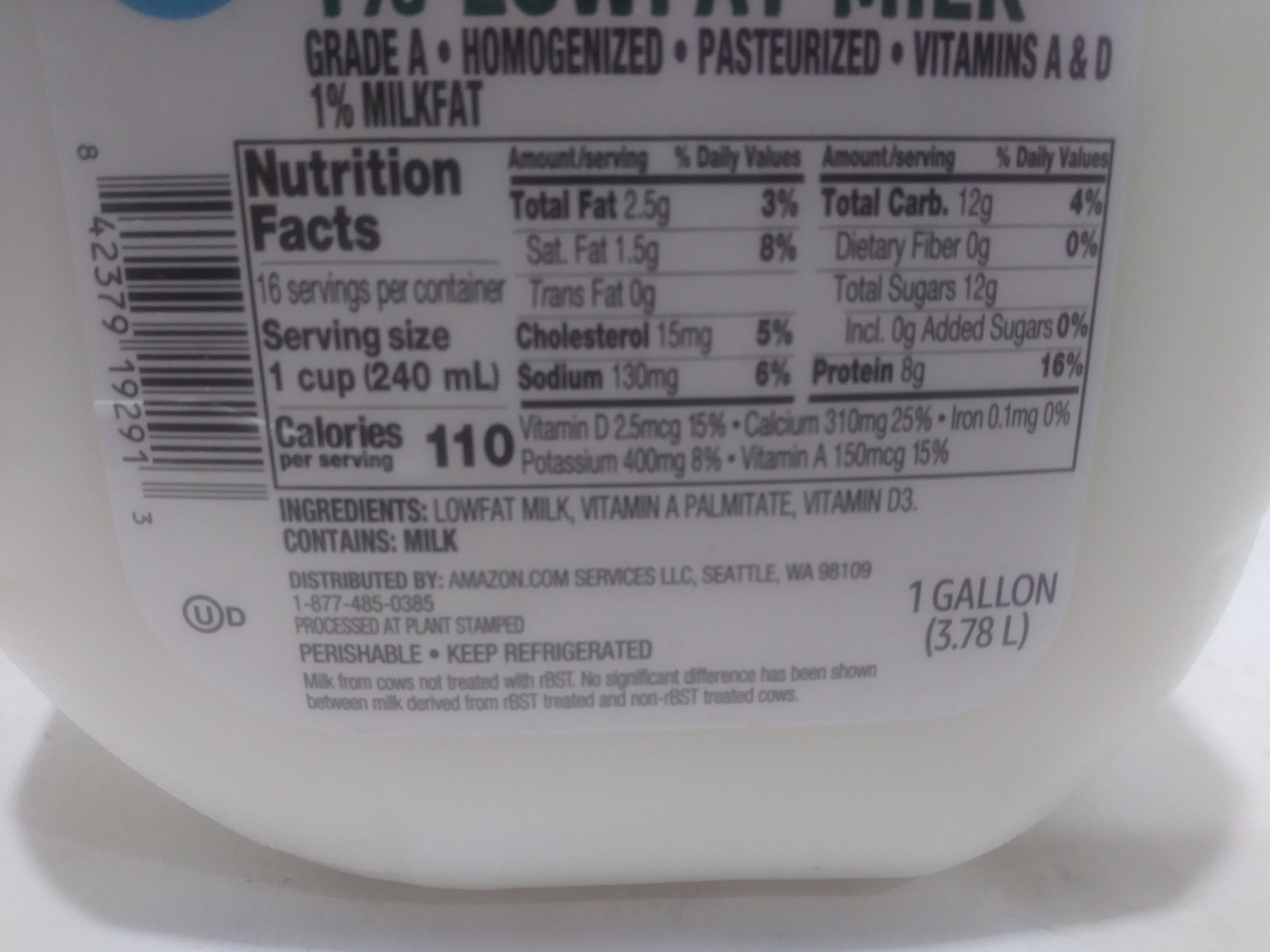 1 % Low-fat Milk - Ingredienser - en