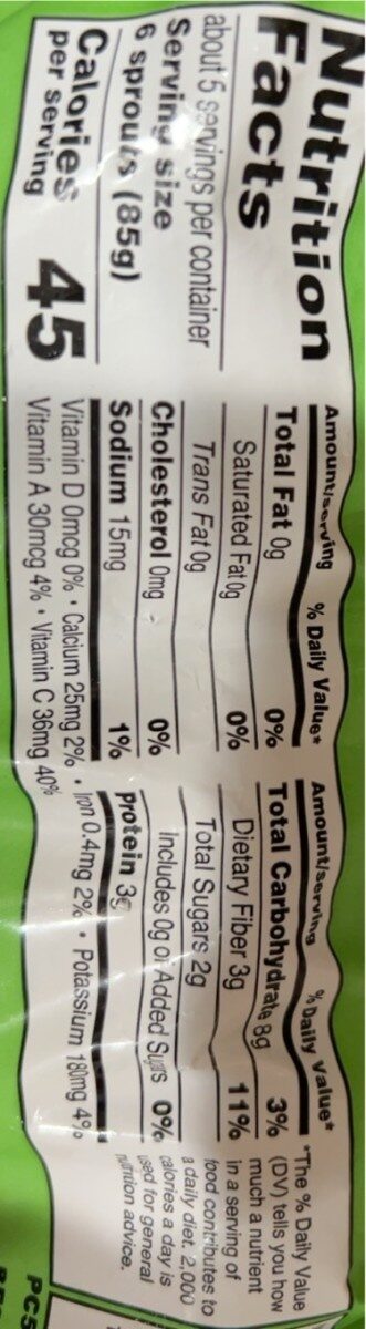 Brussel sprout - Nutrition facts