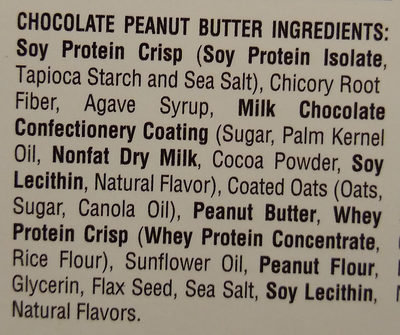 Clean Chocolate Peanut Butter - Ingredients