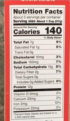 Cinnamon Roll Cereal - Nutrition facts - fr