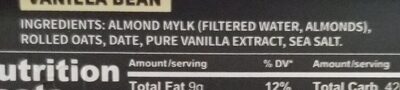 Mush vanilla bean overnight oats - Ingredients