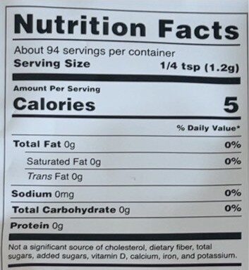 Marshmallow root extract powder - Nutrition facts
