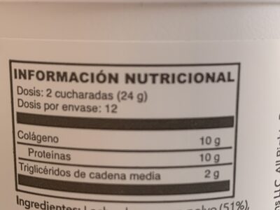 Colageno - Informació nutricional - es