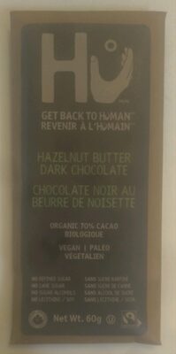 70% Cacao Organic Hazelnut Butter Dark Chocolate - Produit