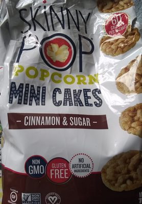 Calories in Skinny Pop Cinnamon & Sugar Popcorn Mini Cakes, Cinnamon & Sugar