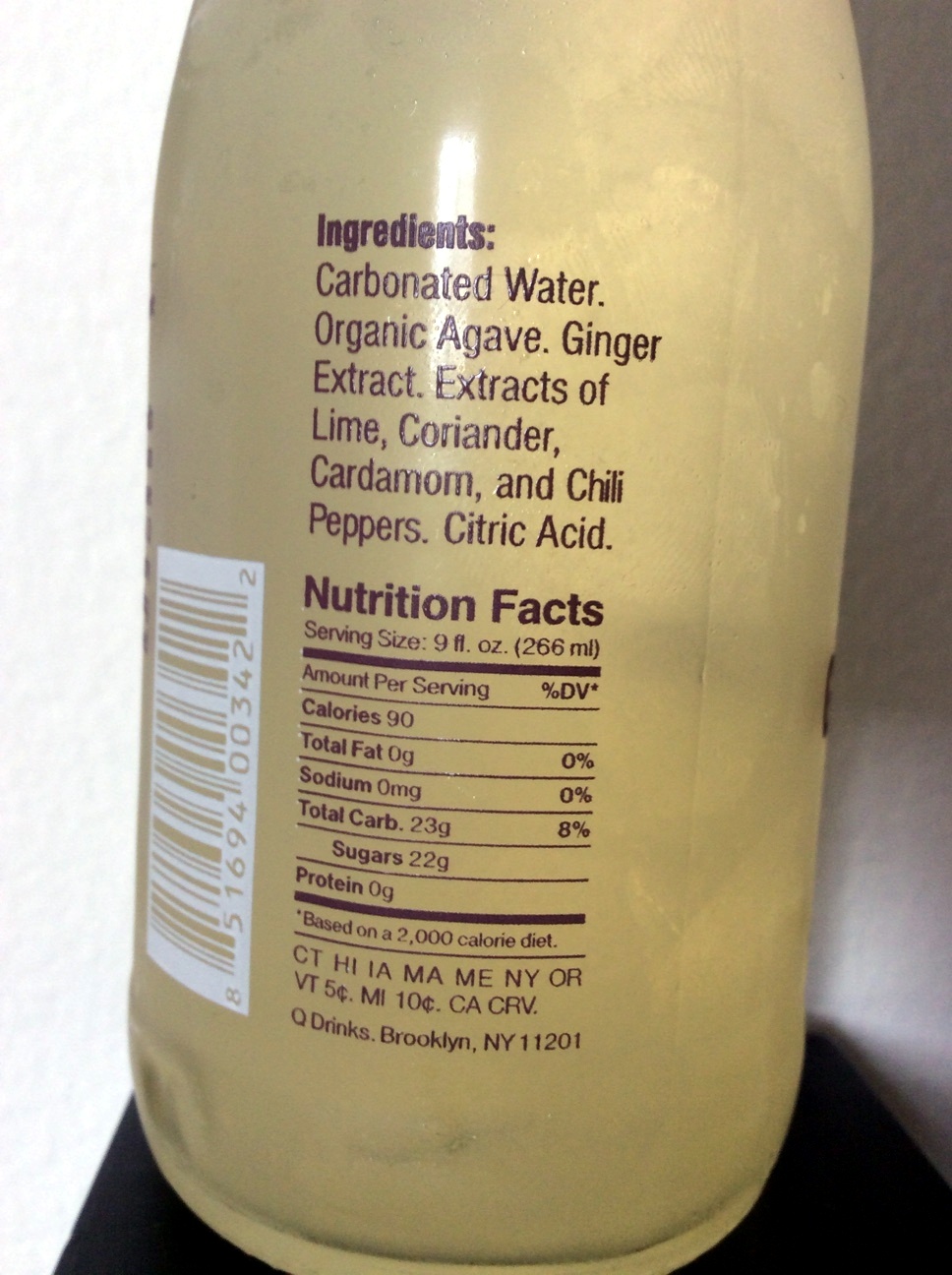 Ginger beer - Nutrition facts