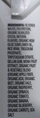 Orgain plant protein - Ingredients