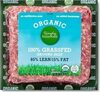Organic 85% lean 15% fat 100% grassfed ground beef - Product