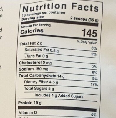 Chocolate maca - Nutrition facts