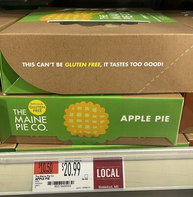 Kennebunkport Pie Companyllc, THE MAINE PIE CO., APPLE PIE, barcode: 0852736005039, has 0 potentially harmful, 2 questionable, and
    1 added sugar ingredients.