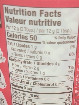 Powdered almond butter - Informació nutricional - fr
