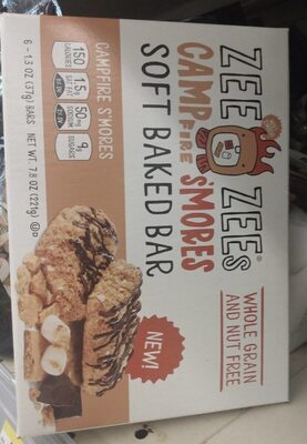 Zee zees campfire s'mores soft baked bar - Nutrition facts