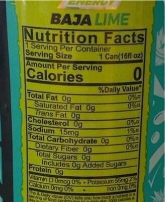 Baja lime - Nutrition facts