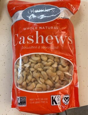 Calories in Glenda’S Farmhouse Whole Natural Cashews