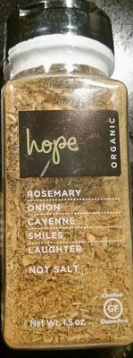 Calories in Virtuous Living Virtuous Living: Hope Organic (Rosemary, Onion, Cayenne,Smiles, Laughter, And No Salt)