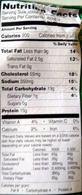 Hip chick farms, organic chicken fingers - Nutrition facts
