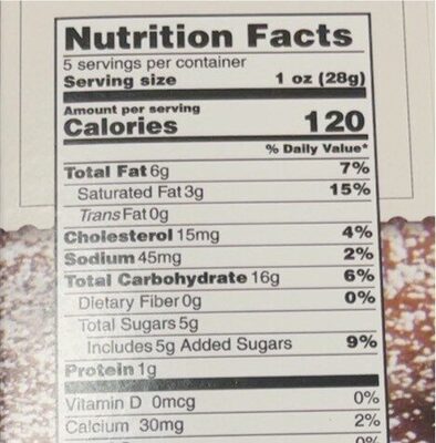 Wedding Cookies - Nutrition facts